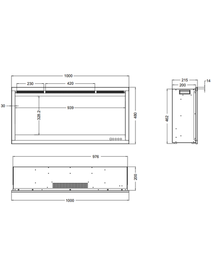 Elektriskais kamins AFLAMO Royal 3D 100 Iebūvējamais, 10 image