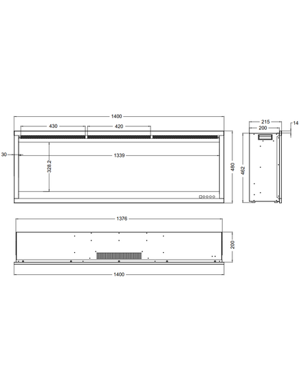 Elektriskais kamins AFLAMO Royal 3D 140 Iebūvējamais, 10 image