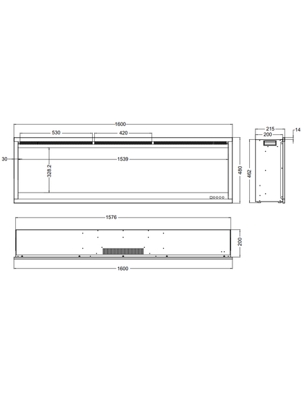 Elektriskais kamins AFLAMO Royal 3D 160 Iebūvējamais, 10 image