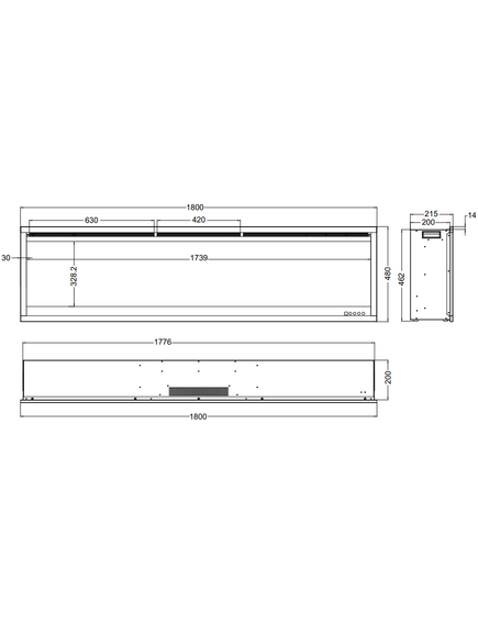 Elektriskais kamins AFLAMO Royal 3D 180 Iebūvējamais, 10 image