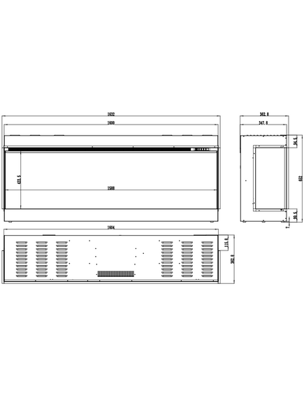 Elektriskais kamins AFLAMO Superb 3D 160 Iebūvējamais, 11 image