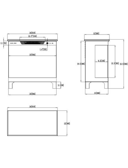 Электрокамин AFLAMO Tower 3D-61 Отдельно стоящий, изображение 13