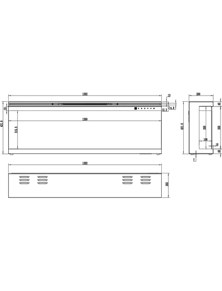 Elektriskais kamins AFLAMO Unique 127 Sienas / Iebūvējamais, 13 image