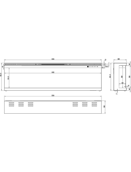 Elektriskais kamins AFLAMO Unique 153 Sienas / Iebūvējamais, 13 image