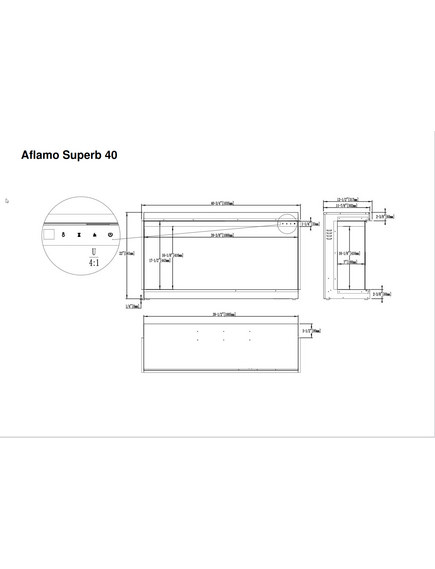 Elektriskais kamins AFLAMO Superb 40 Iebūvējamais, 12 image