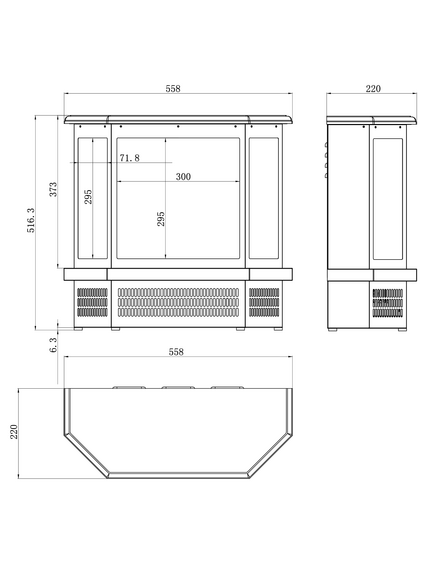 Электрокамин AFLAMO Cortez Отдельно стоящий, изображение 5