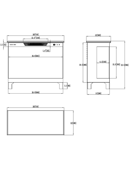 Электрокамин AFLAMO Tower 3D-71 Отдельно стоящий, изображение 13