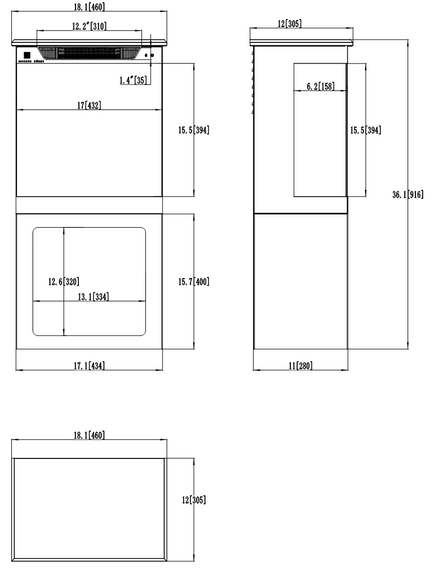 Электрокамин AFLAMO Tower 3D-46 + Stand Отдельно стоящий, изображение 10