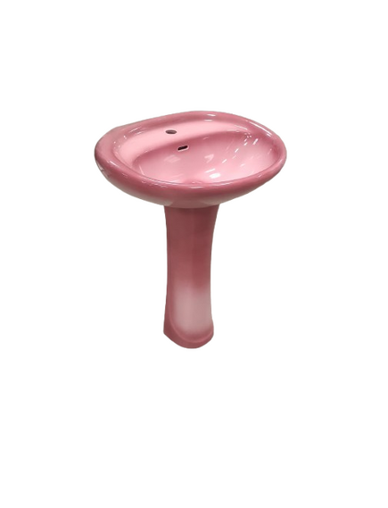 Izlietne ar kāju, roza 56x47