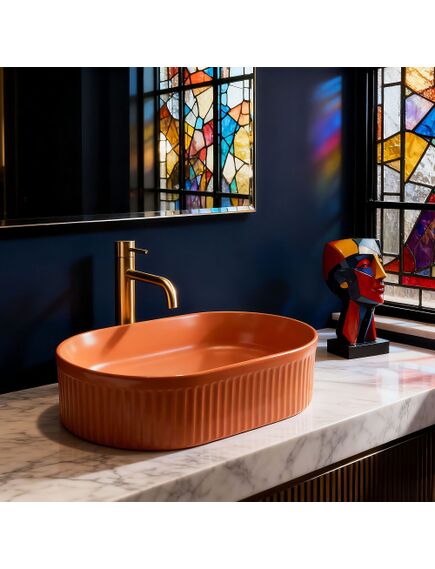 Rea Sanitary Umywalka nablatowa Rea Vanda Cinnamon Matt, 3 image