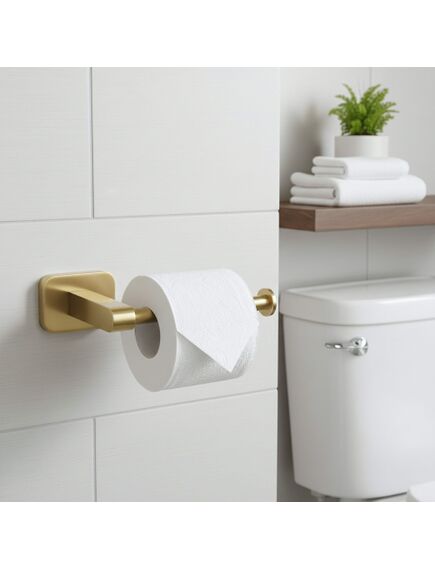 Rea Sanitary Uchwyt na papier toaletowy 5909 Nico Złoty Szczotkowany, 5 image