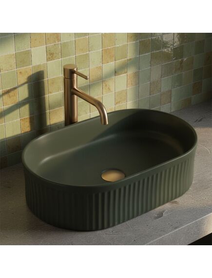 Rea Sanitary Umywalka nablatowa Rea Vanda Olive Matt