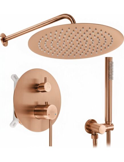 Rea Sanitary Zestaw natryskowy podtynkowy Rea Foss Clif Miedź Szczotkowana + BOX