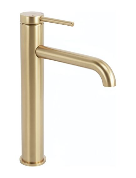Rea Sanitary Bateria umywalkowa Rea Spot Złota Szczotkowana Wysoka
