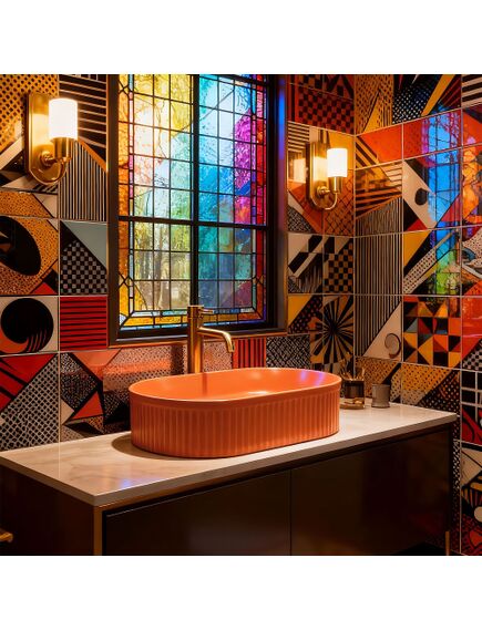 Rea Sanitary Umywalka nablatowa Rea Vanda Cinnamon Matt, 5 image