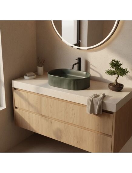 Rea Sanitary Umywalka nablatowa Rea Vanda Olive Matt, 4 image