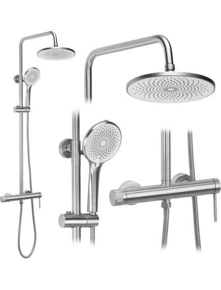 Rea Sanitary Zestaw natryskowy Rea Foss Clif Nikiel Szczotkowany