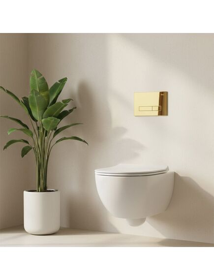 Rea Sanitary Stelaż zestaw podtynkowy K011A-Q do mis WC z przyciskiem HD Złoty, 2 image