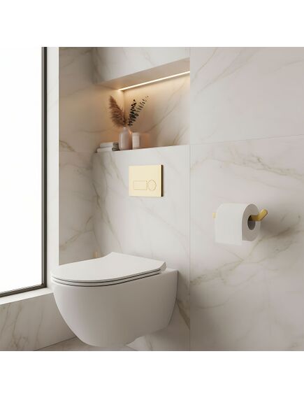 Rea Sanitary Uchwyt na papier toaletowy 109 Til Złoty Szczotkowany, 3 image