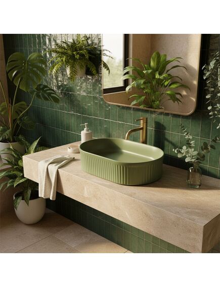 Rea Sanitary Umywalka nablatowa Rea Vanda Pistachio Matt