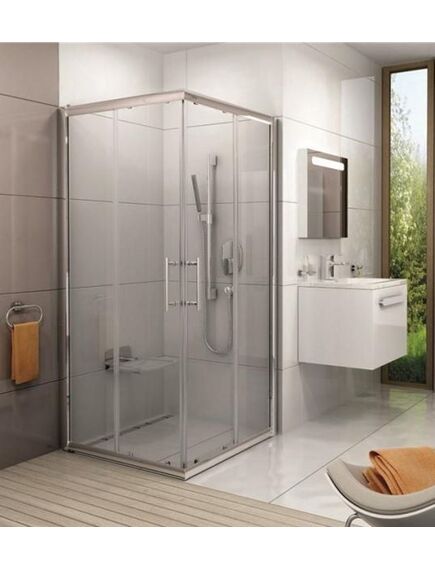 Kvadrāta dušas kabīne (stūris) RAVAK X-Point XP3RV2-90, 90x90x190cm, bez paliktņa