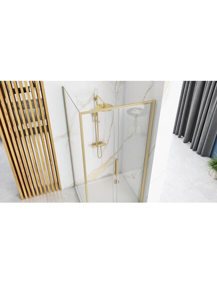 Rea Sanitary Kabina Prysznicowa Narożna Rapid Slide Złota Szczotkowana, изображение 4