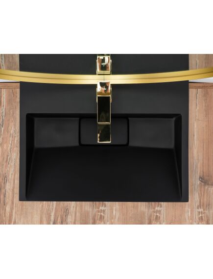 Rea Sanitary Umywalka Konglomeratowa GOYA BLACK MAT 50CM, 5 image