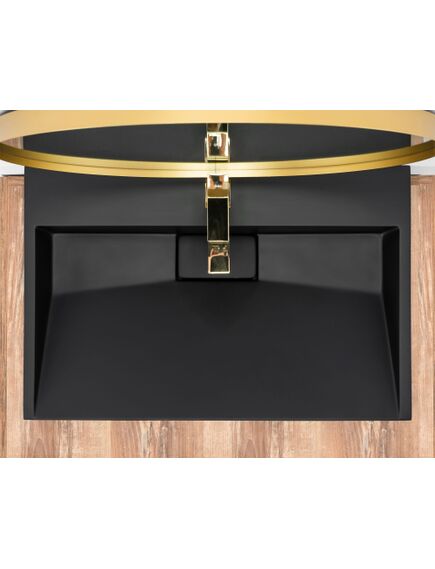 Rea Sanitary UMYWALKA KONGLOMERATOWA NABLATOWA GOYA BLACK MAT 70CM, 5 image