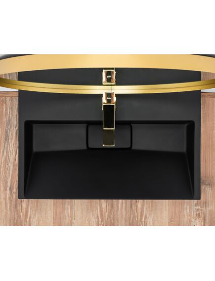 Rea Sanitary UMYWALKA KONGLOMERATOWA NABLATOWA GOYA BLACK MAT 60CM, 3 image