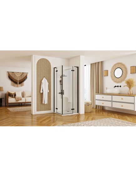 Rea Sanitary Kabina Prysznicowa REA Hugo Double Czarna 90x90, изображение 2
