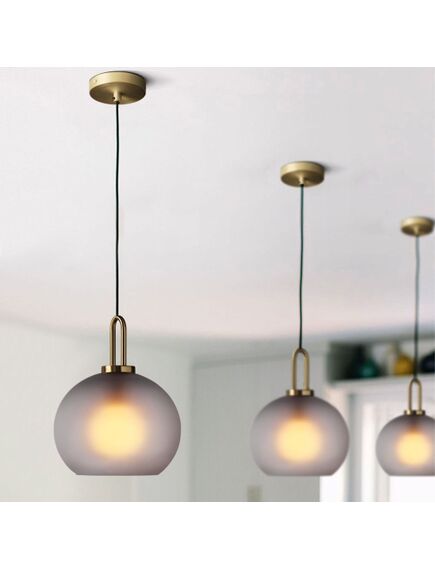 Toolight Lampa Sufitowa Wisząca Szklana Kula 20cm APP626-1CP, 7 image