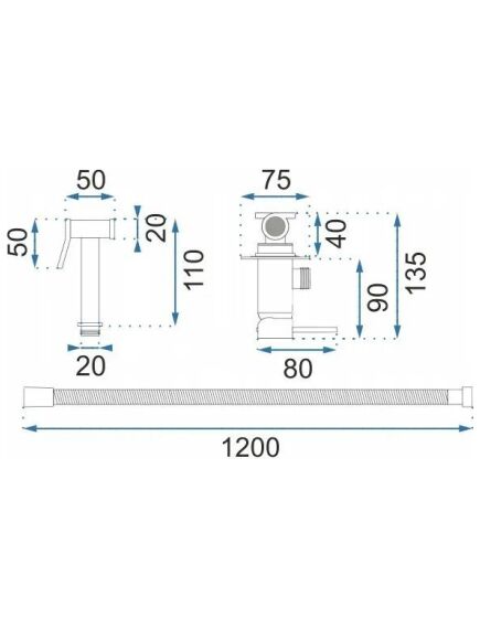 Rea Sanitary Bateria Bidetowa REA Lungo Loop Tytan, 5 image