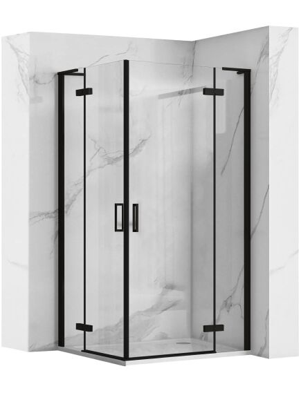 Rea Sanitary Kabina Prysznicowa REA Hugo Double Czarna 90x90