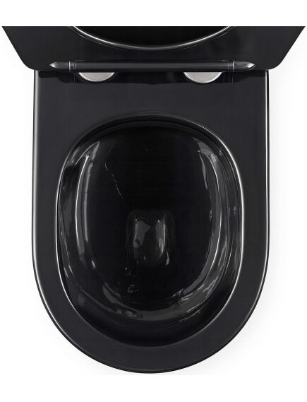 Rea Sanitary Misa WC podwieszana Rea Carlo Mini Tornado Black Gold Egde, 5 image