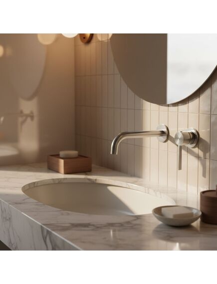 Rea Sanitary Bateria Umywalkowa Podtynkowa Rea Foster Nikiel Szczotkowany, 2 image