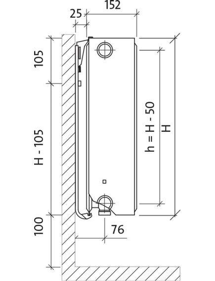 Purmo Tērauda paneļu radiators Purmo Ventil Compact Tips 33 H500/L2600 - gab., 4 image
