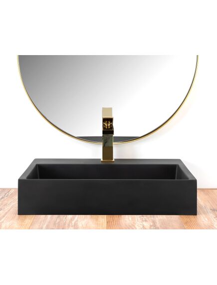 Rea Sanitary Umywalka Konglomeratowa GOYA BLACK MAT 50CM, 3 image