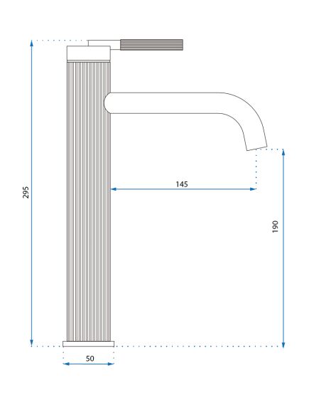 Rea Sanitary Bateria Umywalkowa REA Argon Nikiel Szczotkowany Wysoka, 5 image