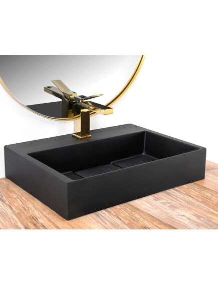 Rea Sanitary Umywalka Konglomeratowa GOYA BLACK MAT 50CM, 2 image