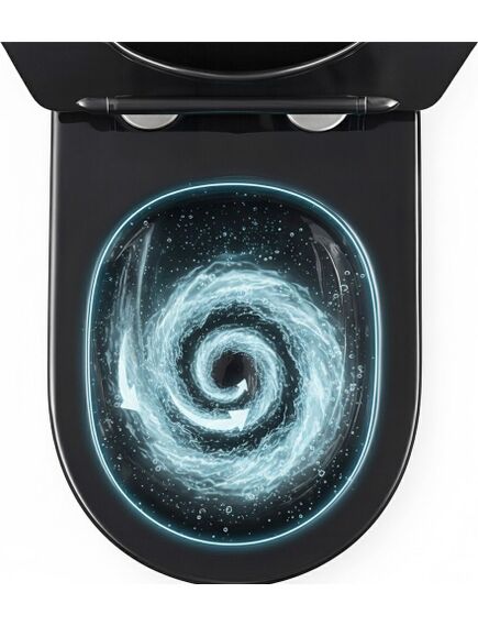 Rea Sanitary Misa WC podwieszana Rea Carlo Mini Tornado Black Gold Egde, 7 image