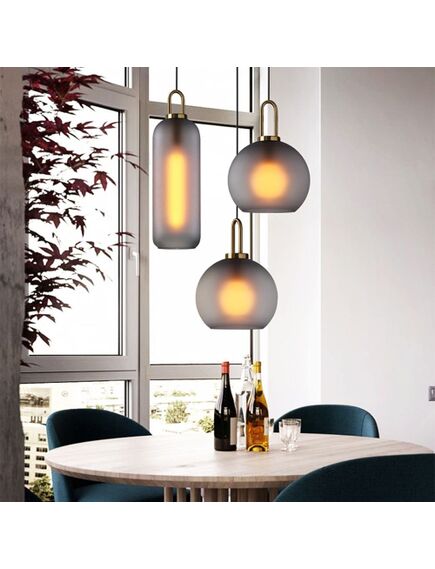 Toolight Lampa Sufitowa Wisząca Szklana Kula 20cm APP626-1CP, 5 image