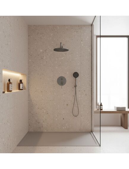 Rea Sanitary Zestaw natryskowy podtynkowy Rea Foster Nikiel Szczotkowany + BOX, 2 image