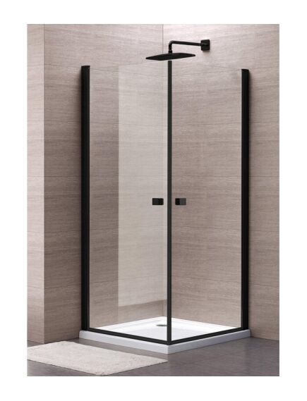 City Dušo kabina MESINA Black DD 80x90