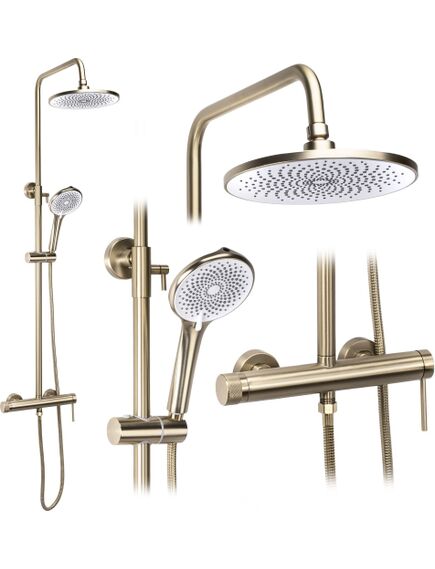 Rea Sanitary Zestaw natryskowy Rea Foss Clif Złoty Szczotkowany