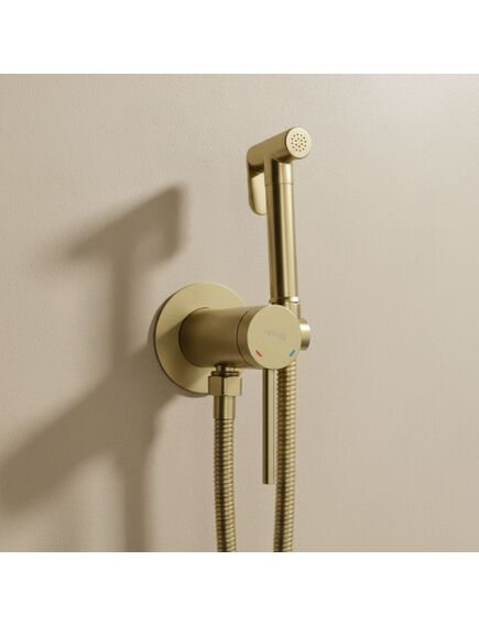 Rea Sanitary Bateria Bidetowa Rea Foss Clif Złoty Szczotkowany, 4 image