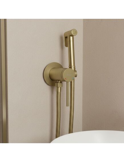 Rea Sanitary Bateria Bidetowa Rea Foss Clif Złoty Szczotkowany, 3 image