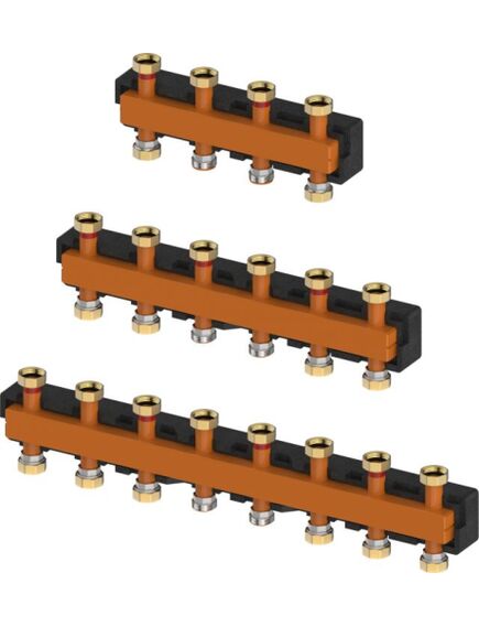 Отопит. коллектор, 2 конт., с изоляц. Dn25 (≤70kW)