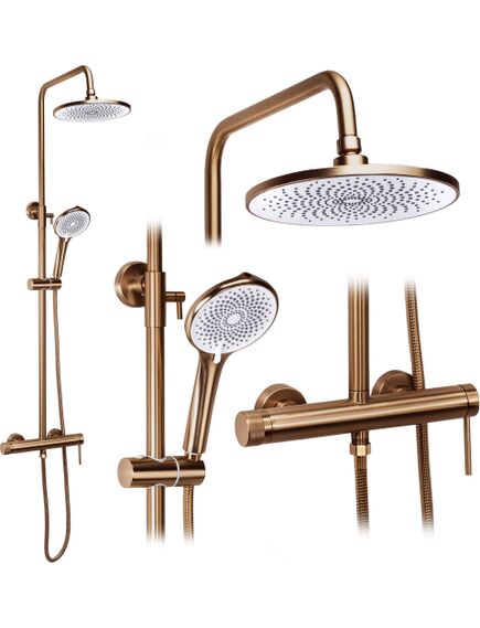 Rea Sanitary Zestaw natryskowy Rea Foss Clif Miedź Szczotkowana