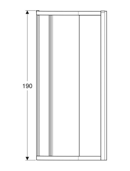 Geberit GEO ieapaļa stūra dušas kabine: 87.5-90x87.5-90x190cm, R550, sudraba krāsas / Caurspīdīgs stikls - gab., изображение 2