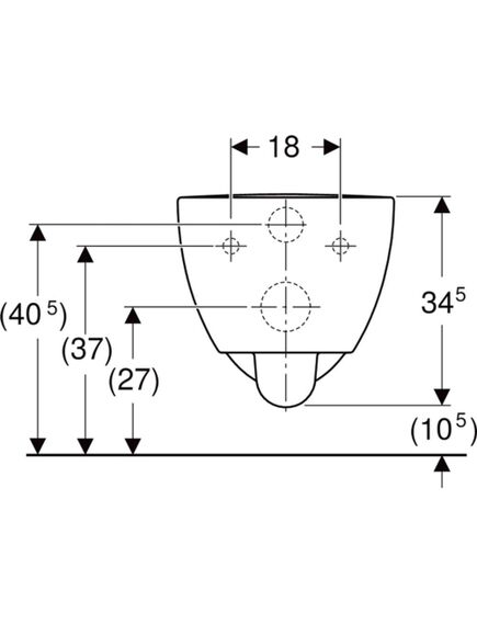 Geberit toilet Selnova Comfort, wall hung, 355x700 mm, white, изображение 3